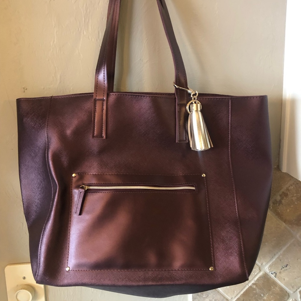 Wine Colored Tote.